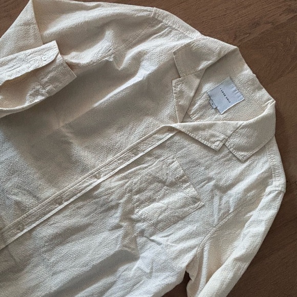 I love Ugly Men's Cream linen button down top. - Picture 6 of 6